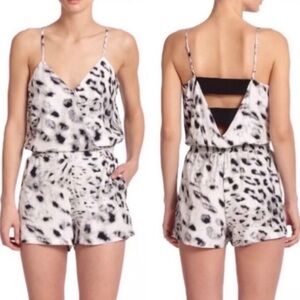 Gorgeous 100% Silk Parker animal print romper!